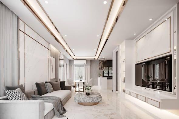 Luxury White & Rose Gold Residence